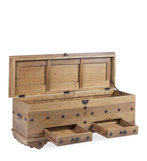 Panca in legno con contenitore Teak Anne Grande Naturale (1)