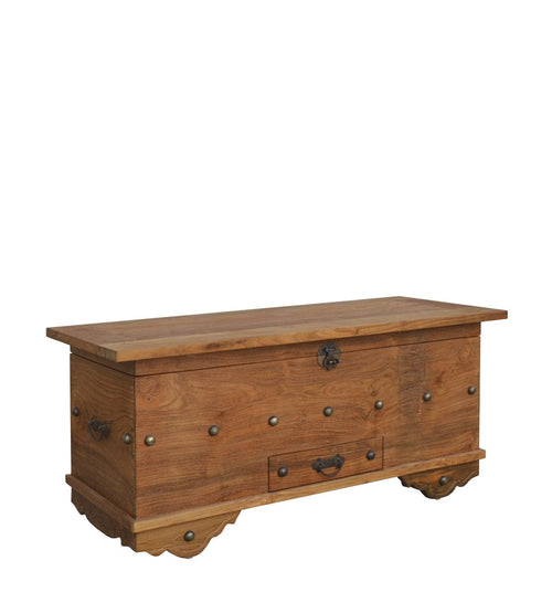 Panca in legno con contenitore Teak Anne Piccola Noce