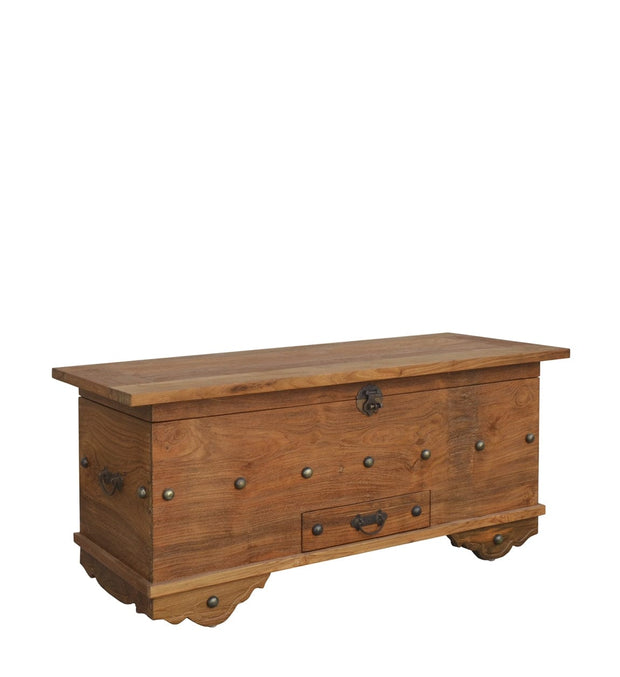 Panca in legno con contenitore Teak Anne Piccola Noce
