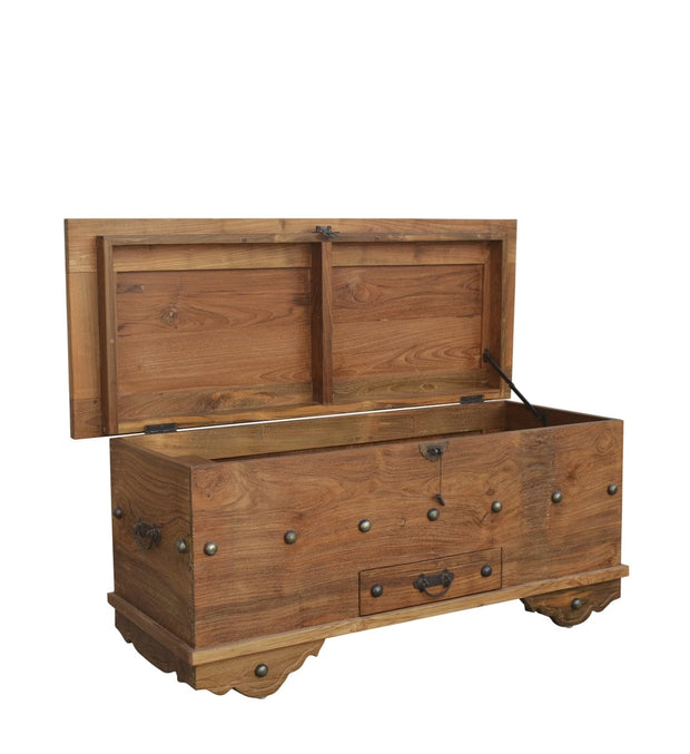 Panca in legno con contenitore Teak Anne Piccola Noce (2)