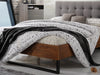 Maesta Pat premium din lemn tapitat cu stofa Elise Grey, 200 x 160 cm
