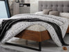 Maesta Pat premium din lemn tapitat cu stofa Elise Grey, 200 x 160 cm