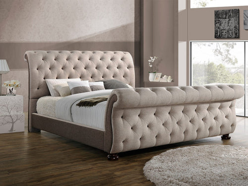 Maesta Pat premium tapitat cu stofa Bellini Dark Beige