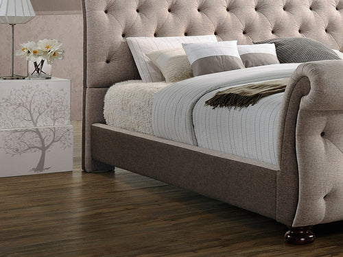 Maesta Pat premium tapitat cu stofa Bellini Dark Beige