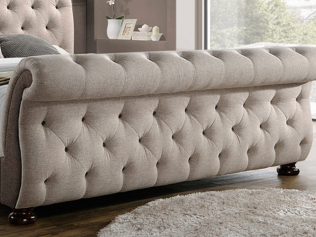 Maesta Pat premium tapitat cu stofa Bellini Dark Beige