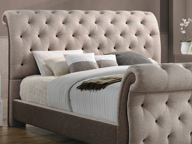 Maesta Pat premium tapitat cu stofa Bellini Dark Beige