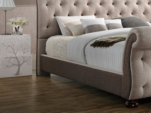 Maesta Pat premium tapitat cu stofa Bellini Dark Beige