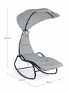 Bizzotto Poltrona a dondolo da giardino Baffin Antracite