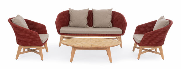 Bizzotto Poltrona da giardino Coachella Borgogna
