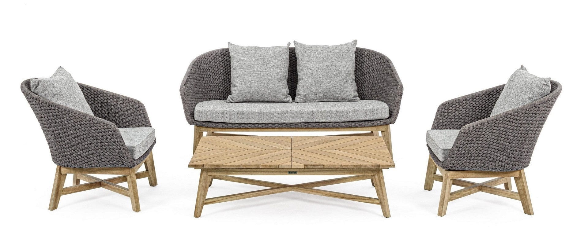 Bizzotto Poltrona da giardino Coachella Grigio