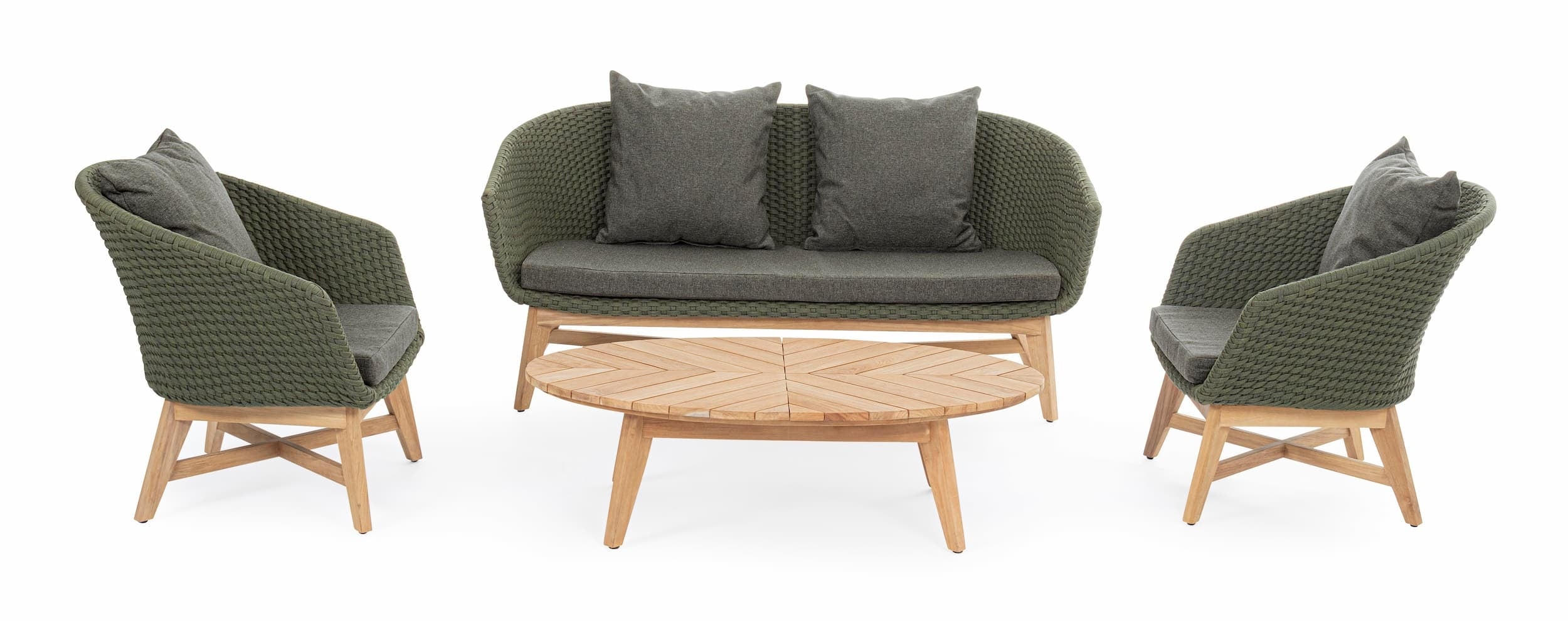 Bizzotto Poltrona da giardino Coachella Verde