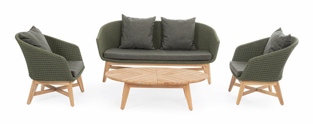 Bizzotto Poltrona da giardino Coachella Verde