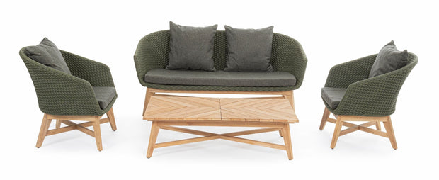Bizzotto Poltrona da giardino Coachella Verde