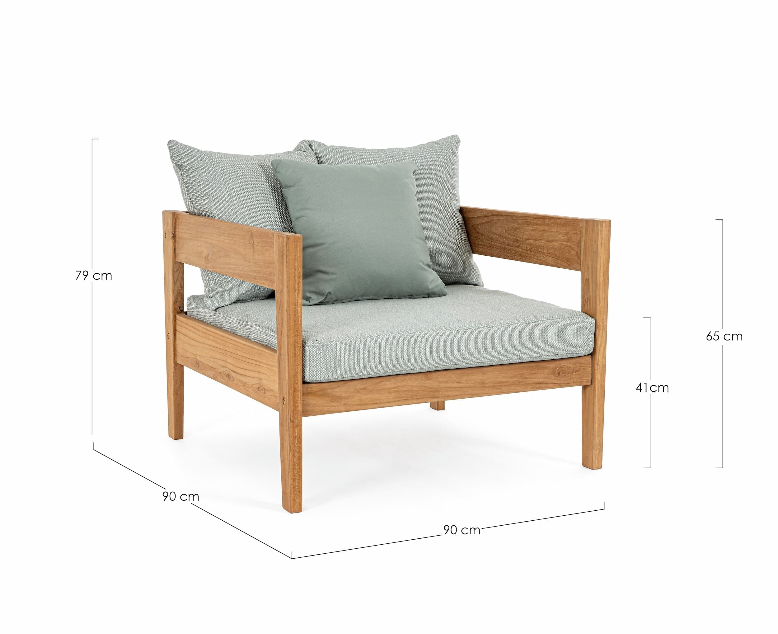 Bizzotto Poltrona da giardino Kobo Blu