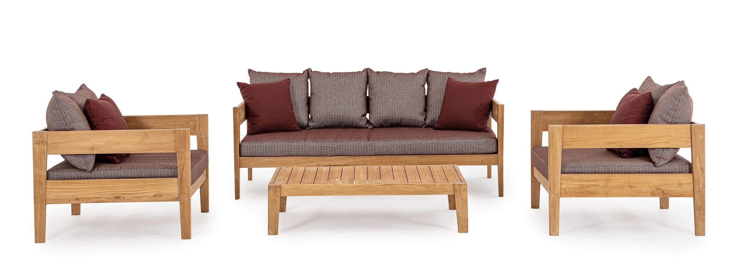 Bizzotto Poltrona da giardino Kobo Borgogna