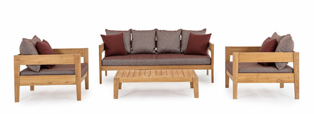 Bizzotto Poltrona da giardino Kobo Borgogna