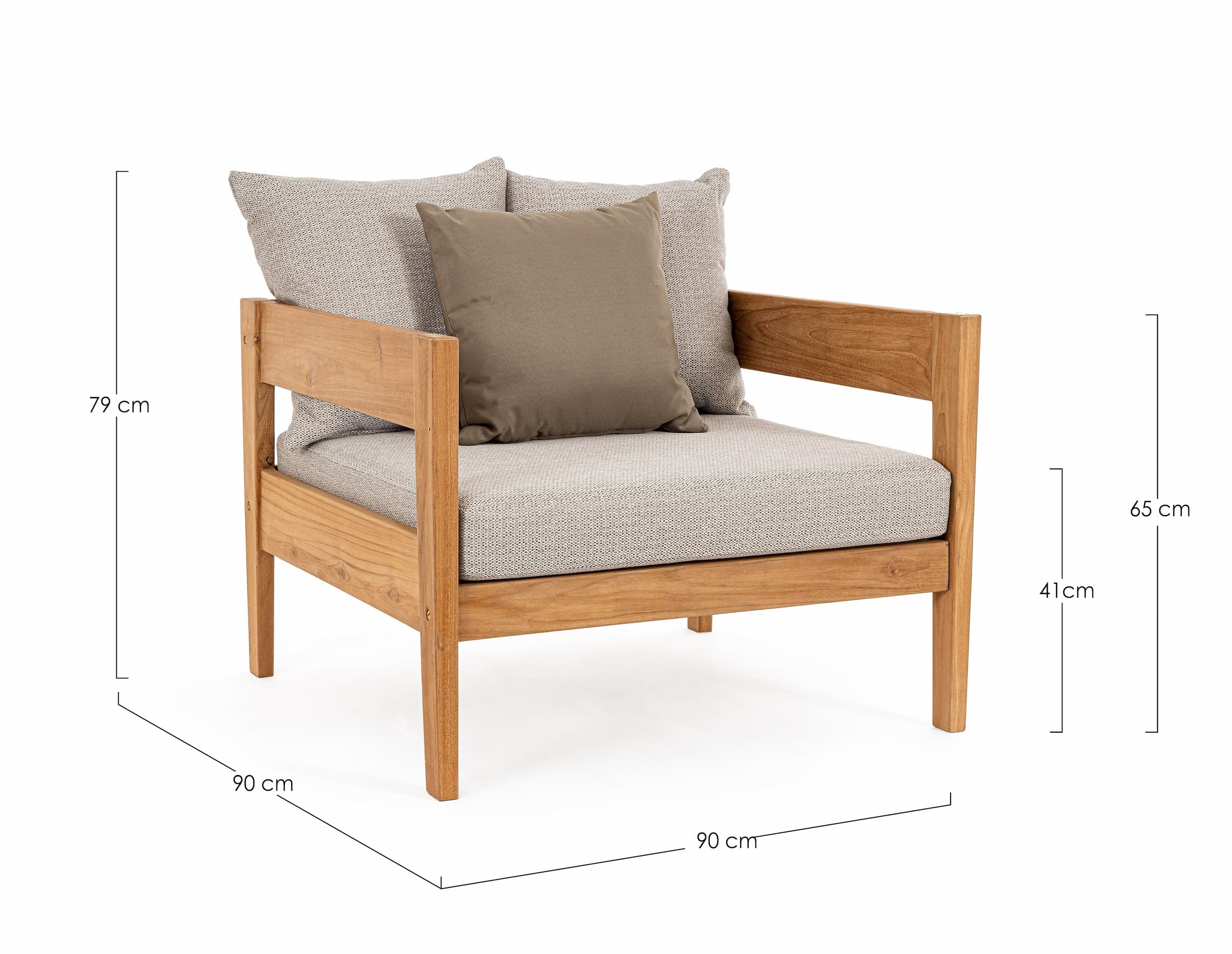 Bizzotto Poltrona da giardino Kobo Grigio