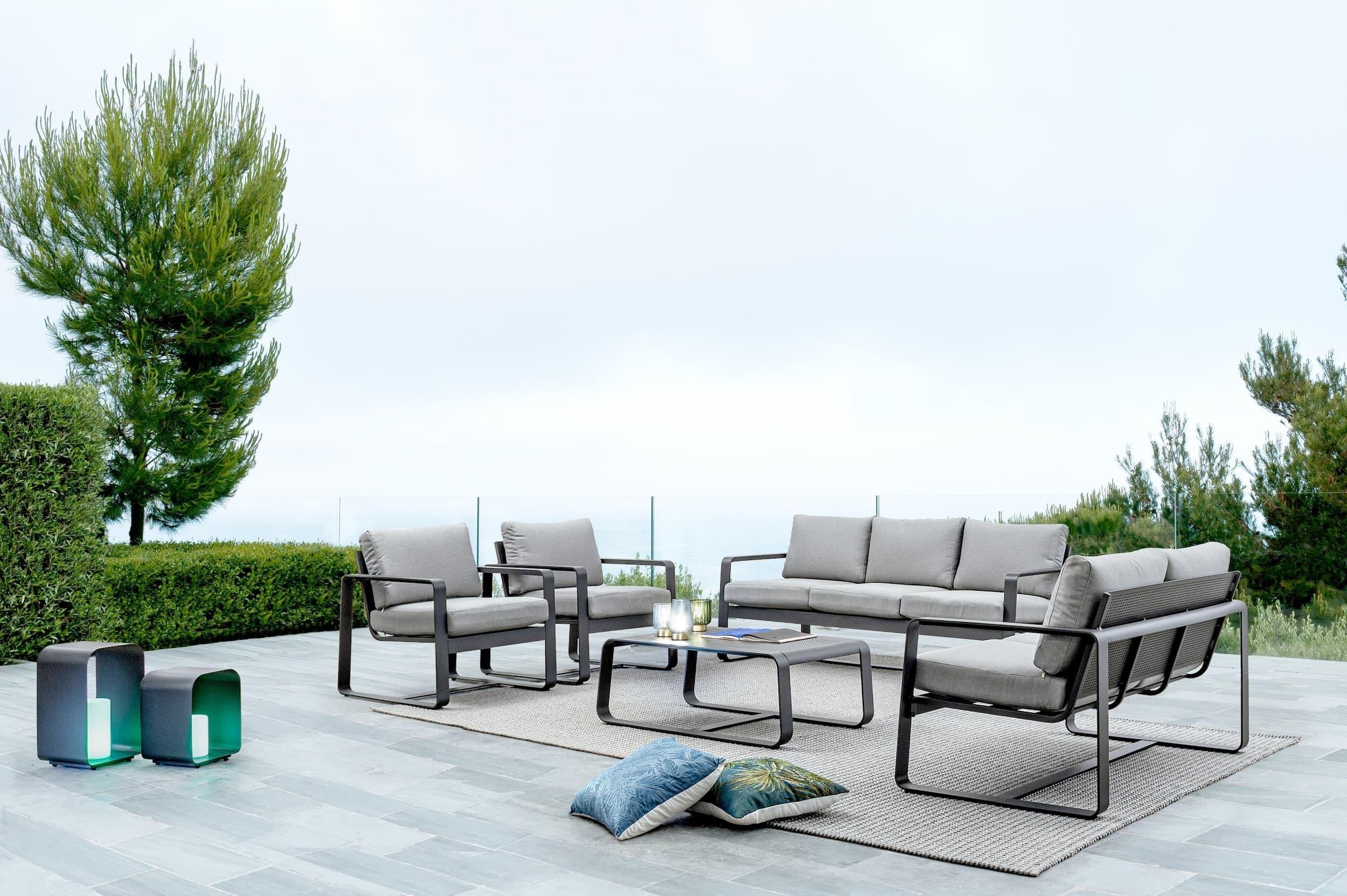 Bizzotto Poltrona da giardino Merrigan Antracite
