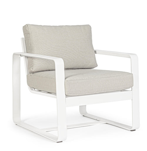 Bizzotto Poltrona da giardino Merrigan Bianco