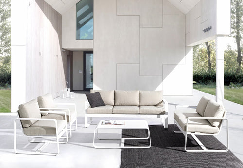 Bizzotto Poltrona da giardino Merrigan Bianco