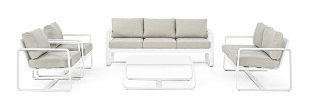 Bizzotto Poltrona da giardino Merrigan Bianco