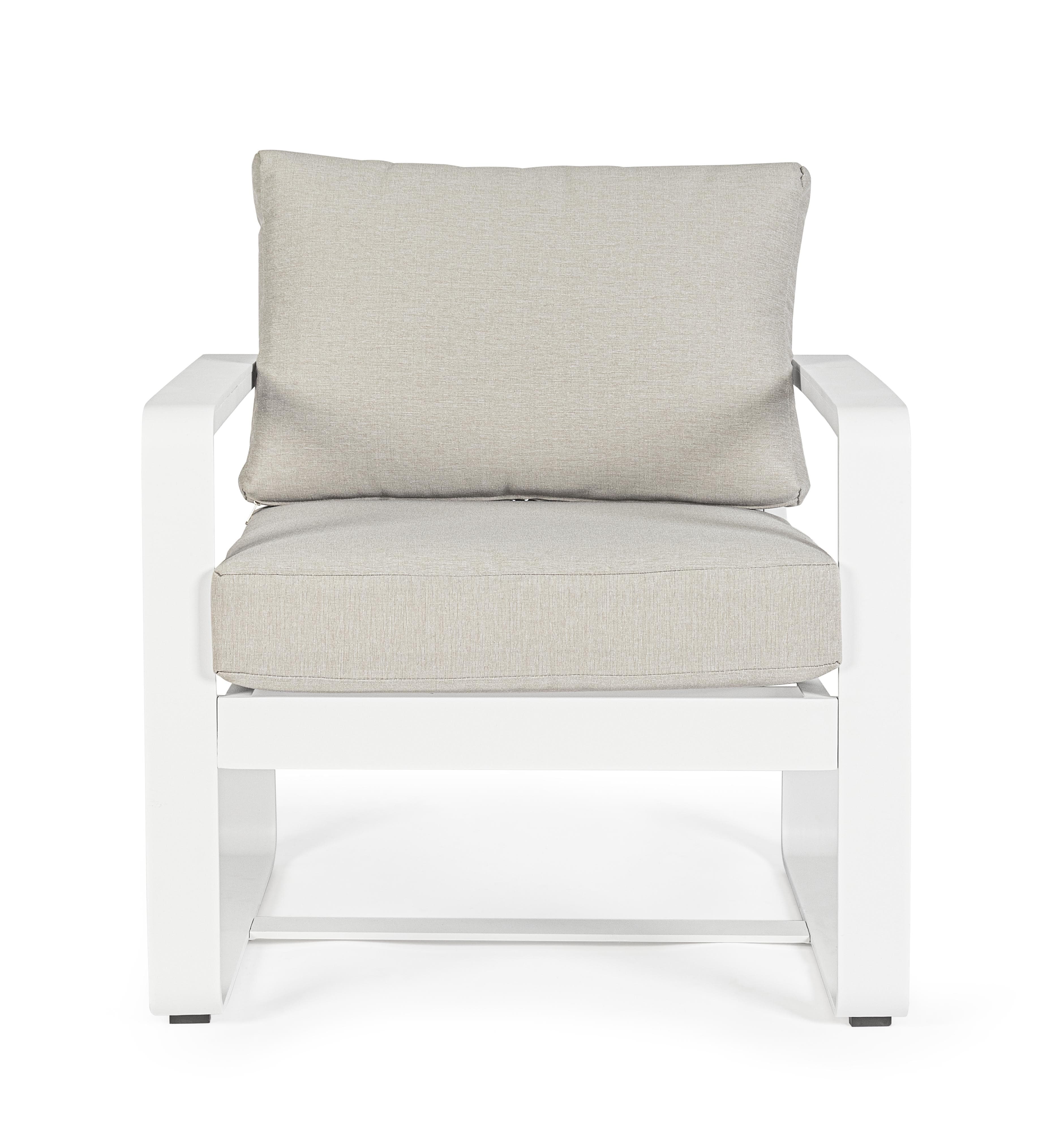 Bizzotto Poltrona da giardino Merrigan Bianco