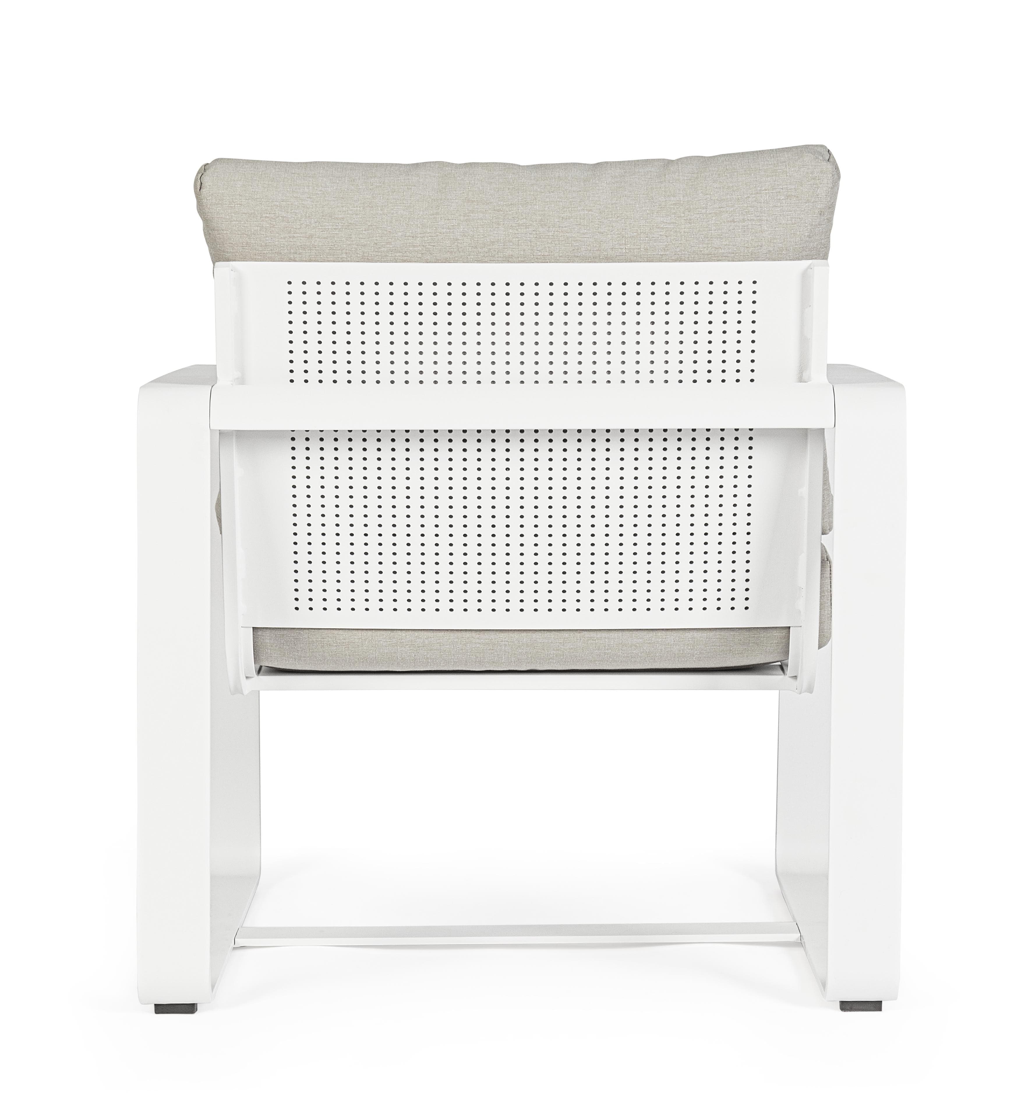 Bizzotto Poltrona da giardino Merrigan Bianco