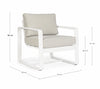 Bizzotto Poltrona da giardino Merrigan Bianco