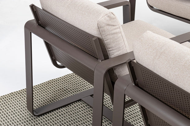 Bizzotto Poltrona da giardino Merrigan Coffee Cappuccino
