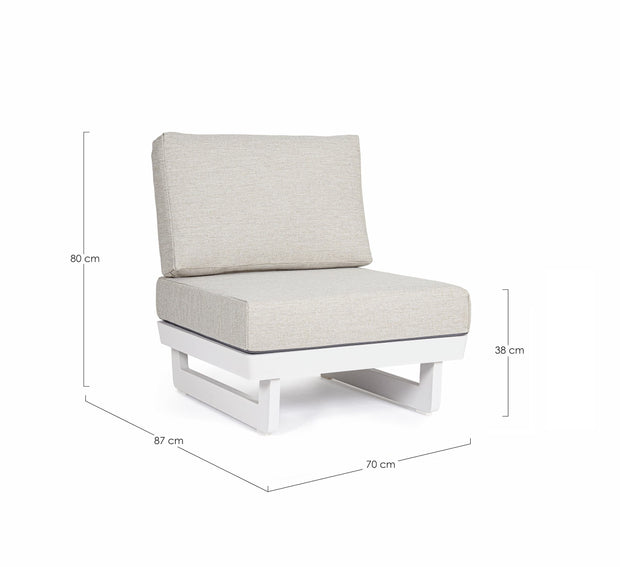 Bizzotto Poltrona da giardino modulare Infinity Grigio