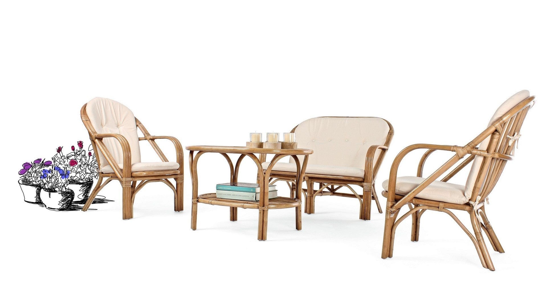 Bizzotto Poltrona da giardino New Golf Naturale