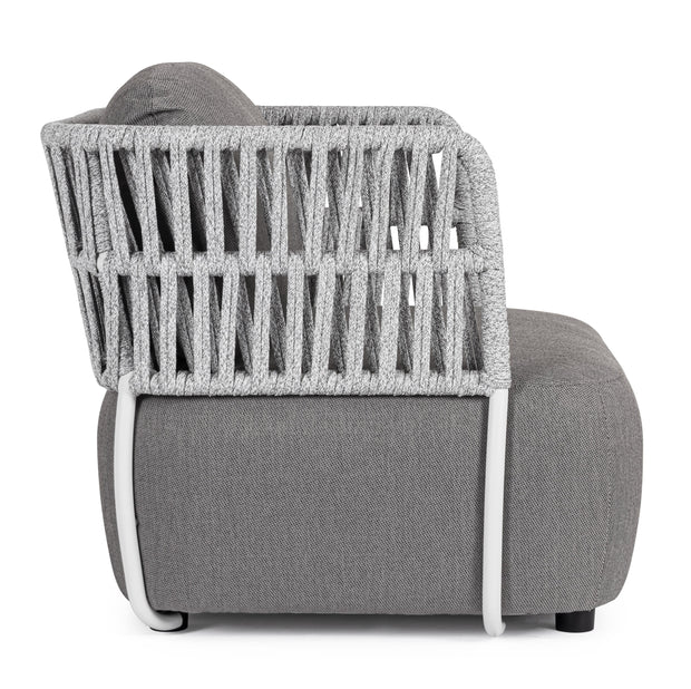Bizzotto Poltrona da giardino Palmer Grigio