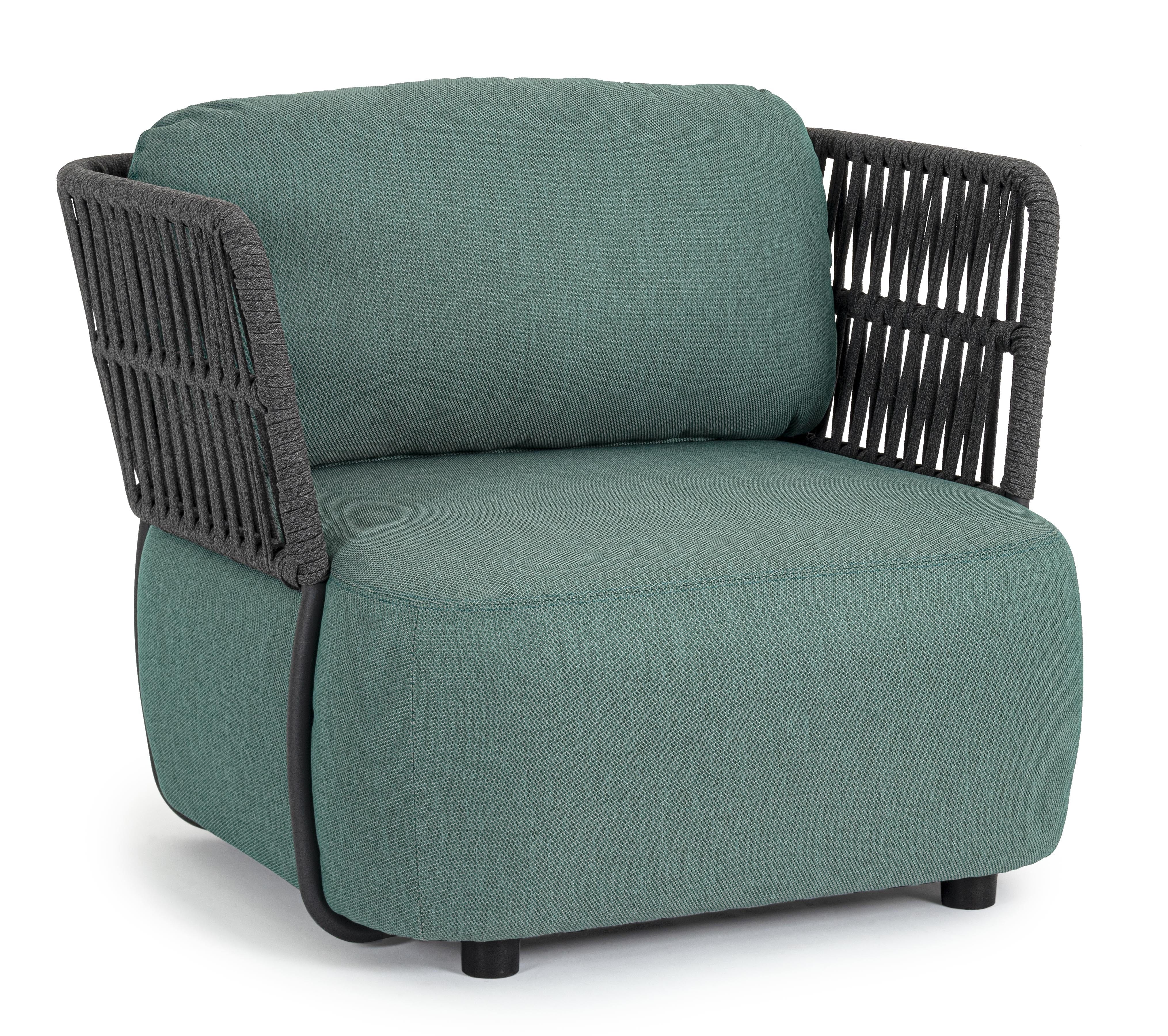 Bizzotto Poltrona da giardino Palmer Verde