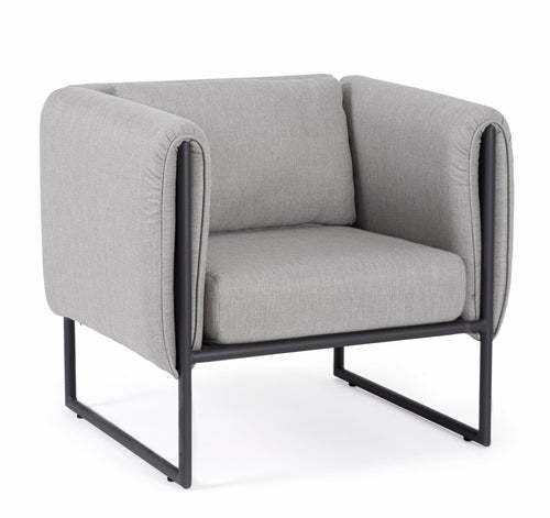 Bizzotto Poltrona da giardino Pixel Grigio