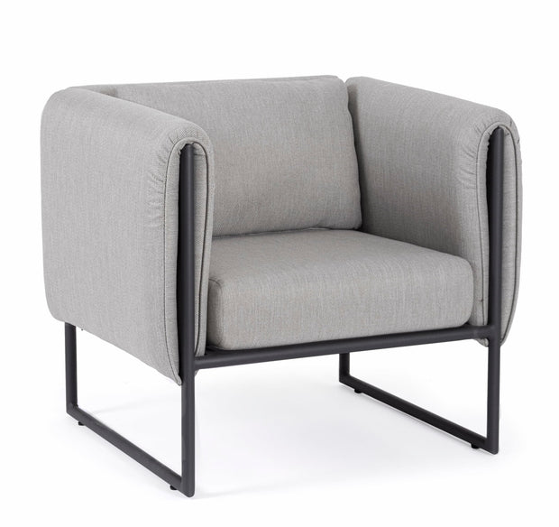 Bizzotto Poltrona da giardino Pixel Grigio