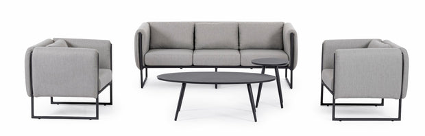 Bizzotto Poltrona da giardino Pixel Grigio