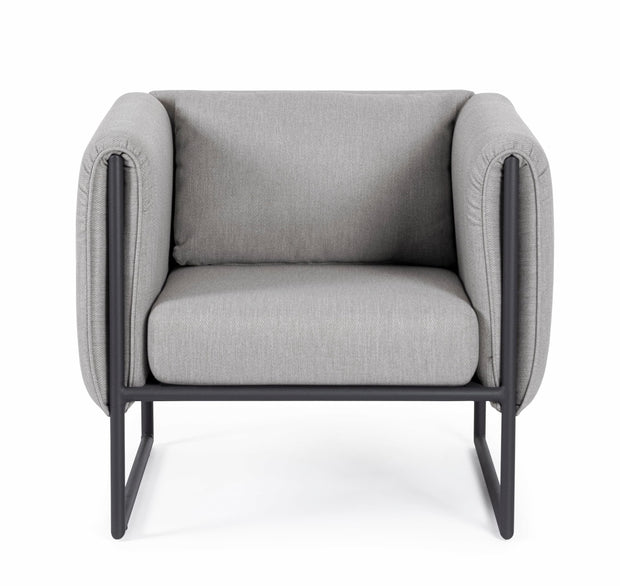 Bizzotto Poltrona da giardino Pixel Grigio