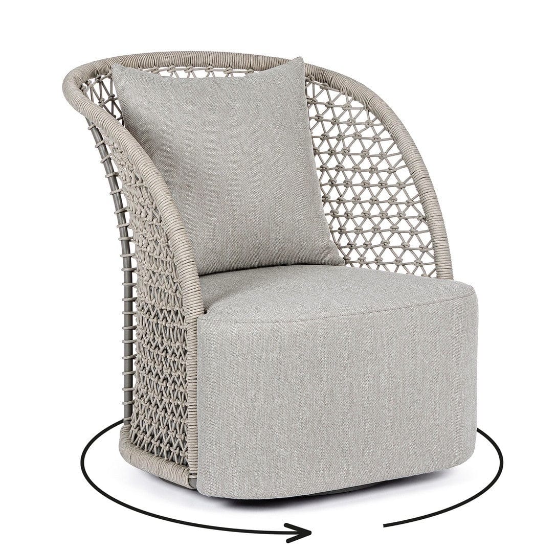 Bizzotto Poltrona girevole da giardino Cuyen Beige