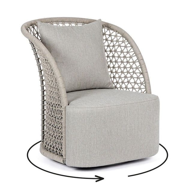 Bizzotto Poltrona girevole da giardino Cuyen Beige