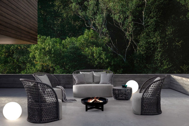 Bizzotto Poltrona girevole da giardino Cuyen Grigio