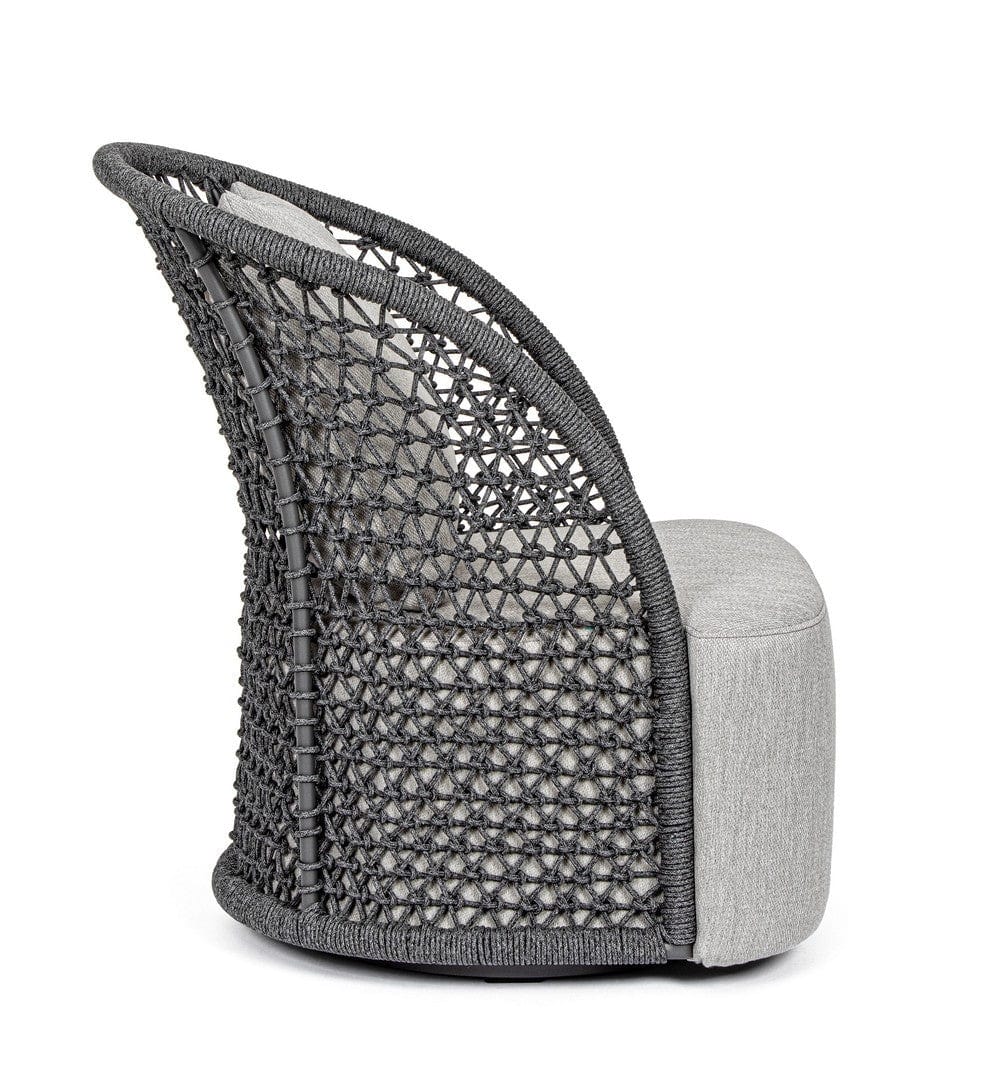 Bizzotto Poltrona girevole da giardino Cuyen Grigio
