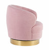 Bizzotto Poltrona girevole in tessuto Gisella Rosa