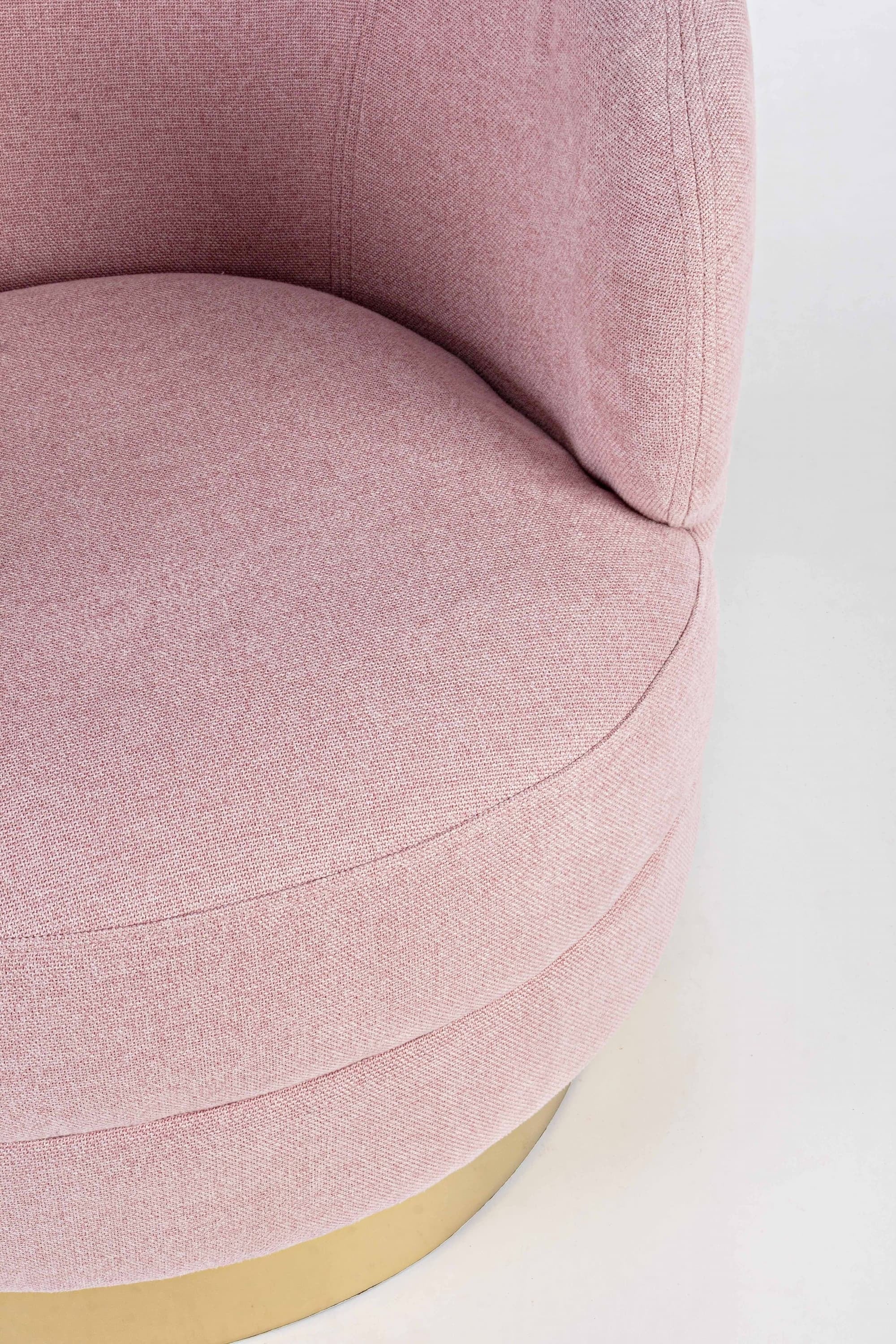 Bizzotto Poltrona girevole in tessuto Gisella Rosa