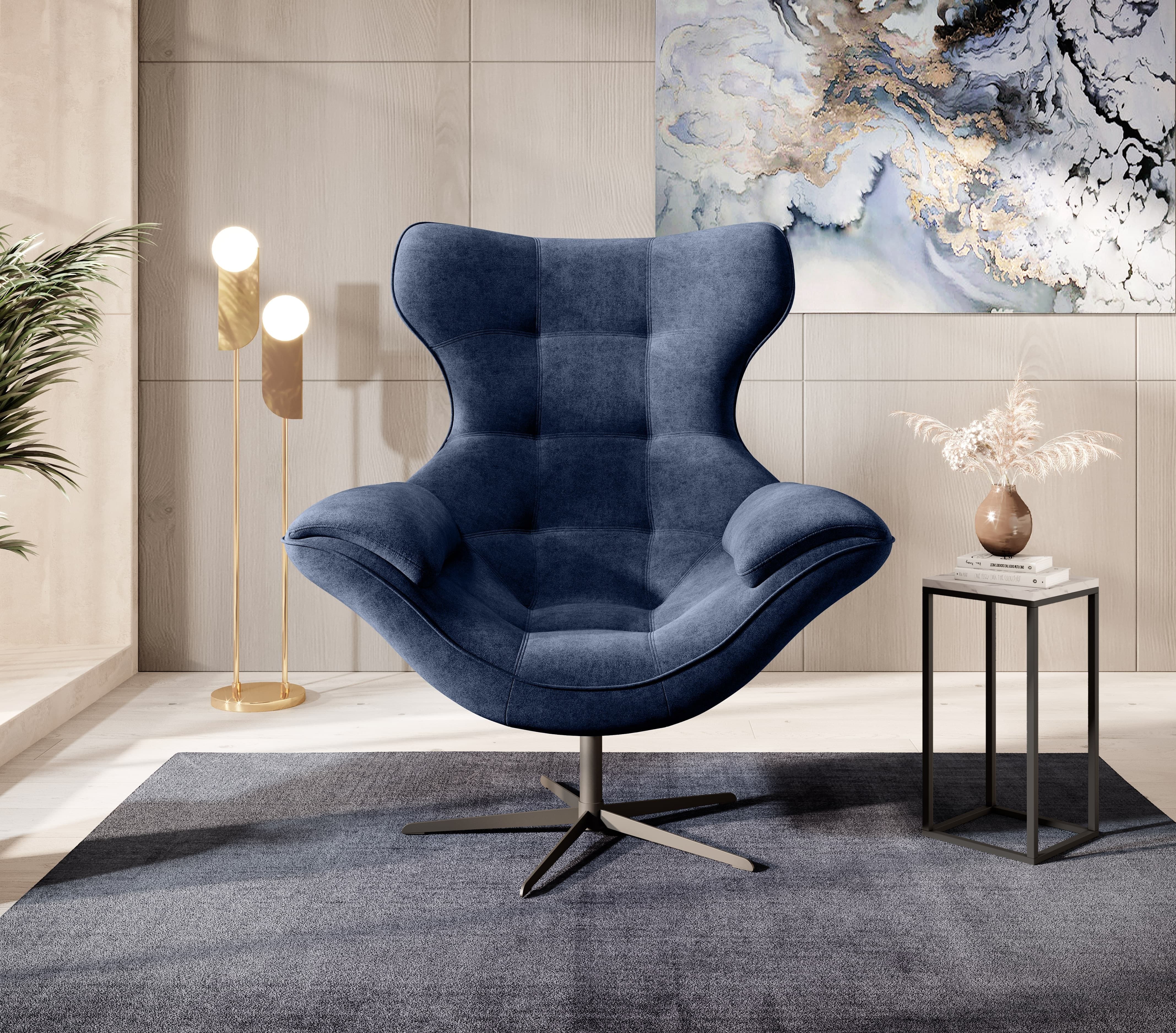 Poltrona girevole Yogalo Blu (1)