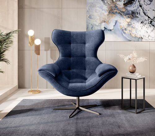 Poltrona girevole Yogalo Blu (1)