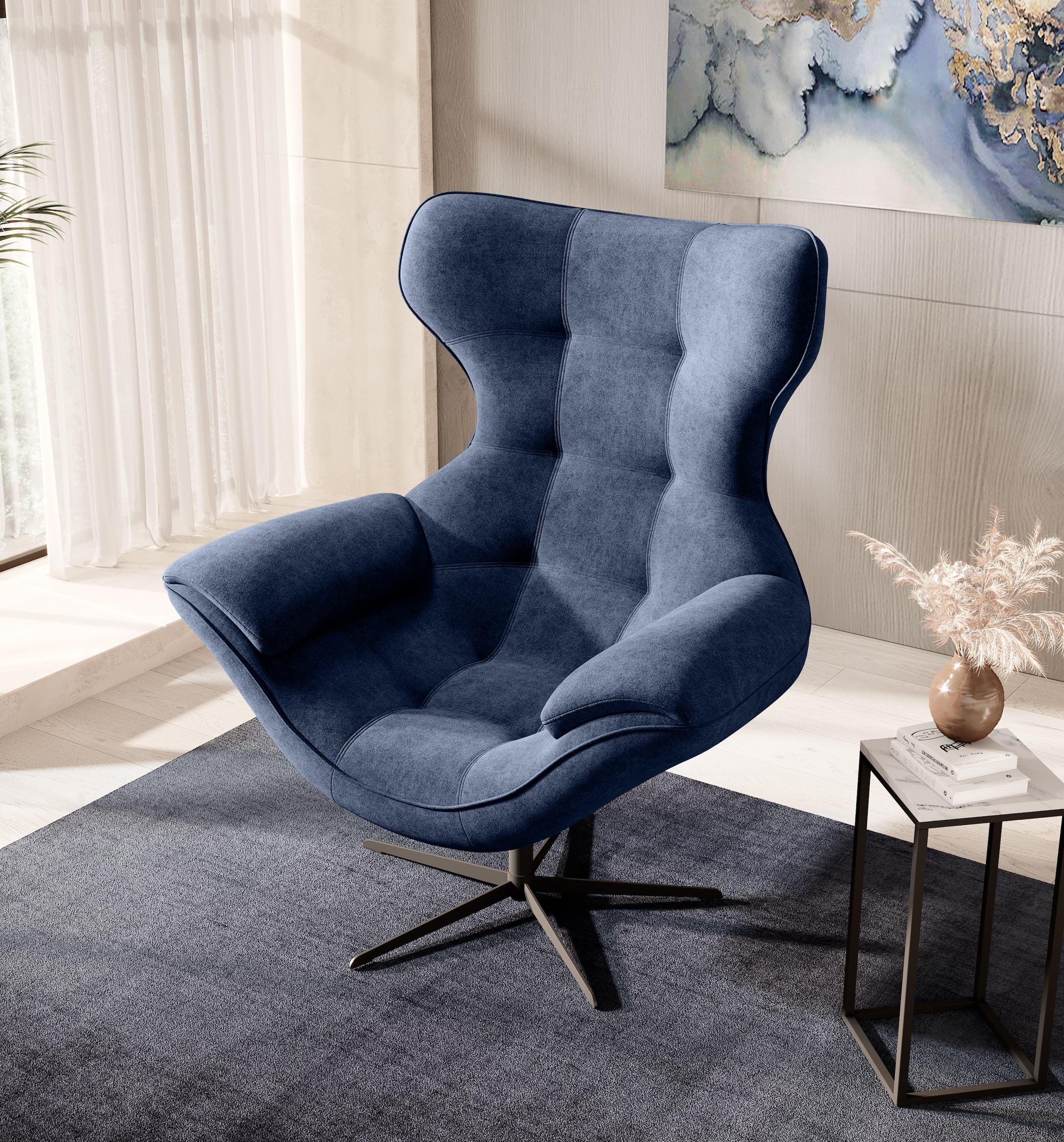 Poltrona girevole Yogalo Blu (2)