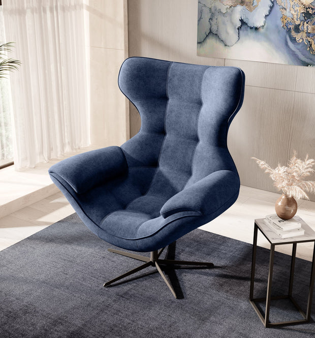 Poltrona girevole Yogalo Blu (2)