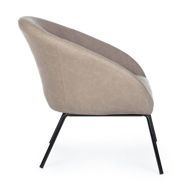 Bizzotto Poltrona in ecopelle Aiko Cappuccino