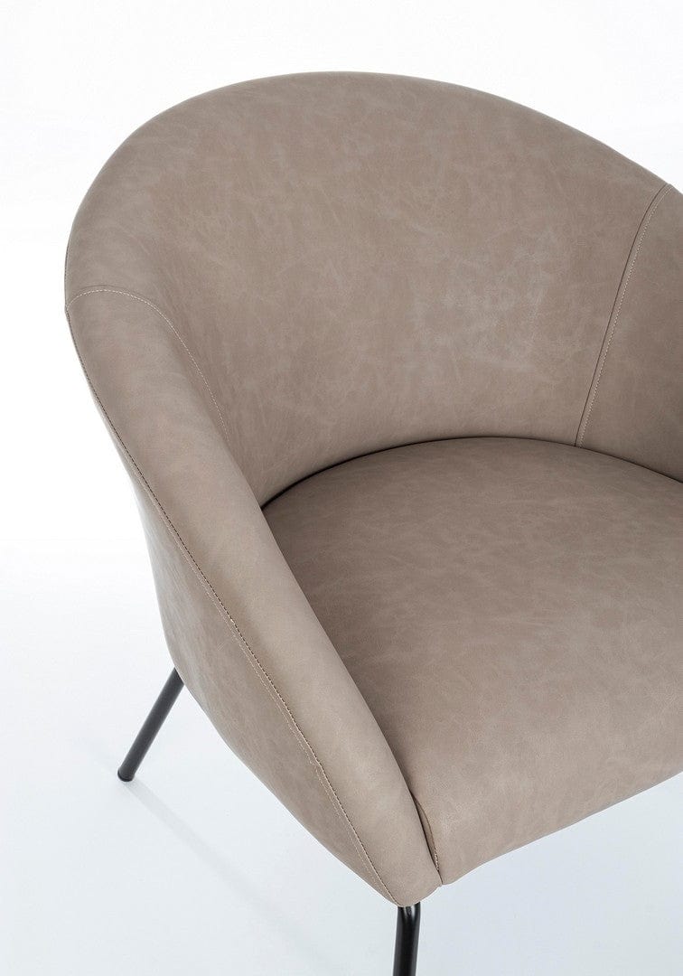Bizzotto Poltrona in ecopelle Aiko Cappuccino