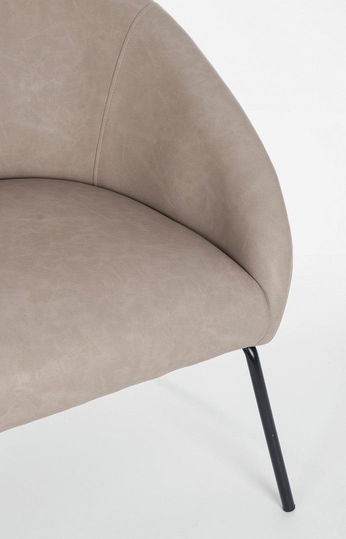 Bizzotto Poltrona in ecopelle Aiko Cappuccino